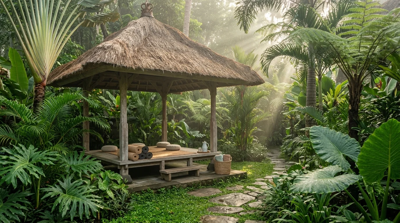 Tropical Yoga Garden Retreat image.