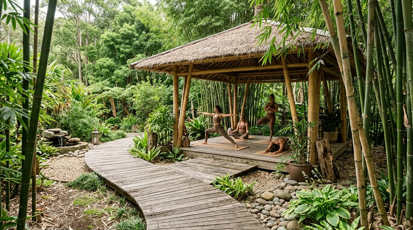 Bamboo Zen Yoga Garden image.